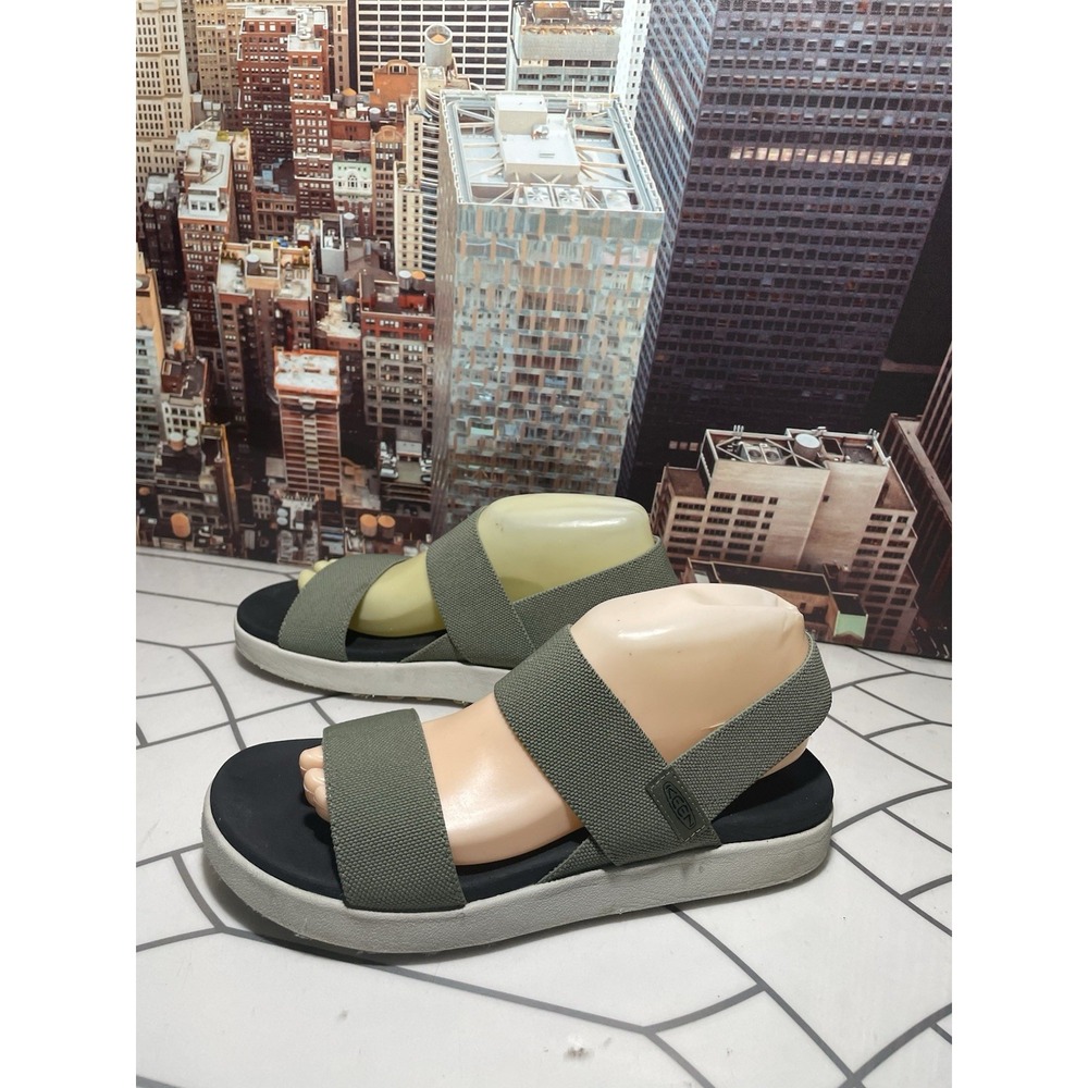 Keen Womens 9.5 Elle Backstrap Sandals Shoes Green Platform Wedge Casual Comfort - Picture 7 of 15